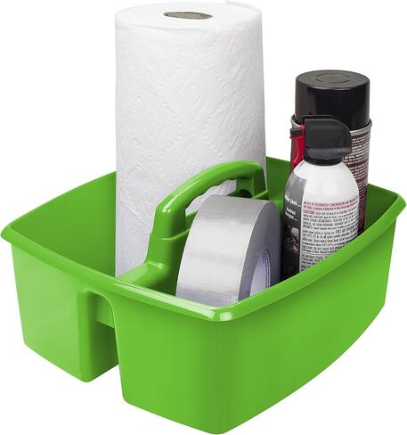 Storex 3-Compartment Small Caddy – Multipurpose Classroom Organizer with Handle, Grass, 6-Pack (00951A06C) in Saudi Arabia