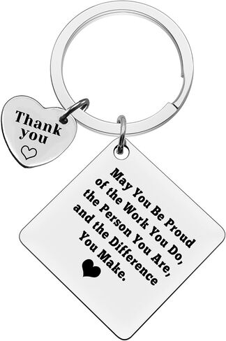 Xiahuyu Thank You Gifts Appreciation Keychain Make a Difference Keychain Thank You Gifts for Employee Coworker Nurse Teacher Appreciation Gifts for Mentor Coach Volunteer Social Worker in Saudi Arabia