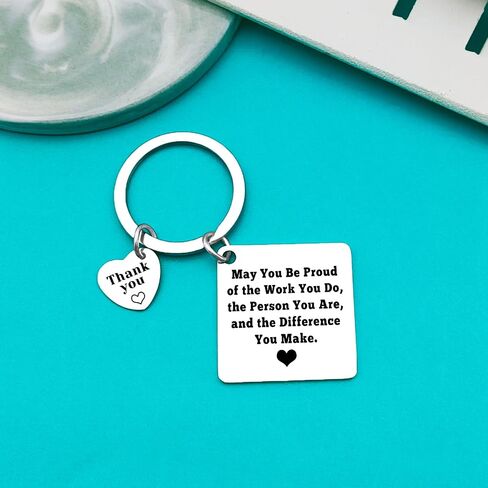 Xiahuyu Thank You Gifts Appreciation Keychain Make a Difference Keychain Thank You Gifts for Employee Coworker Nurse Teacher Appreciation Gifts for Mentor Coach Volunteer Social Worker in Saudi Arabia