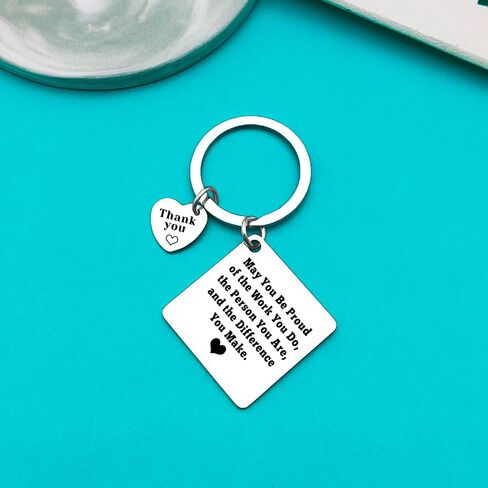 Xiahuyu Thank You Gifts Appreciation Keychain Make a Difference Keychain Thank You Gifts for Employee Coworker Nurse Teacher Appreciation Gifts for Mentor Coach Volunteer Social Worker in Saudi Arabia