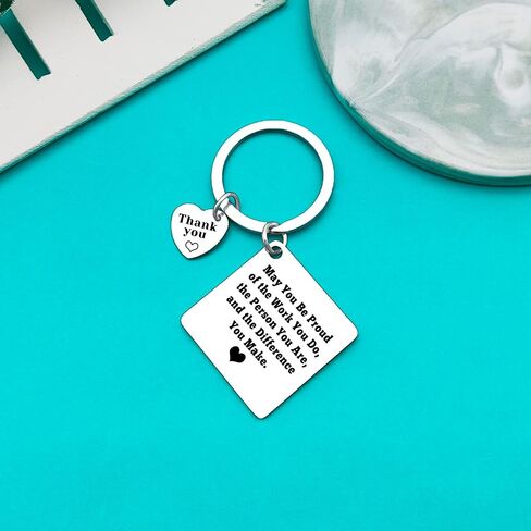 Xiahuyu Thank You Gifts Appreciation Keychain Make a Difference Keychain Thank You Gifts for Employee Coworker Nurse Teacher Appreciation Gifts for Mentor Coach Volunteer Social Worker in Saudi Arabia