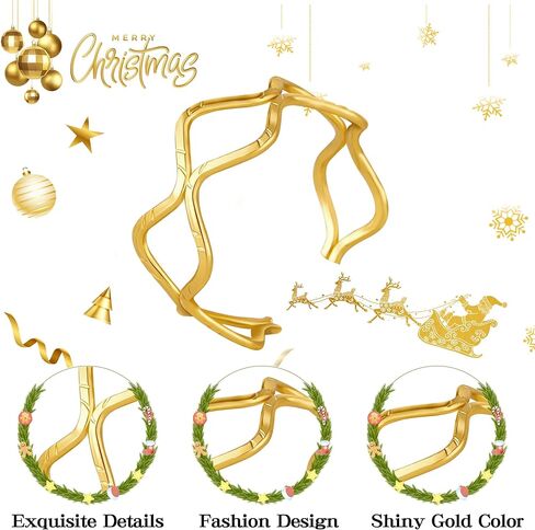 مجموعة حلقات مناديل عيد الميلاد مكونة من 12 - حامل مناديل من حجر الراين الذهبي لحفلات عشاء عيد الميلاد وديكور طاولة عيد الميلاد في المزرعة in Kuwait