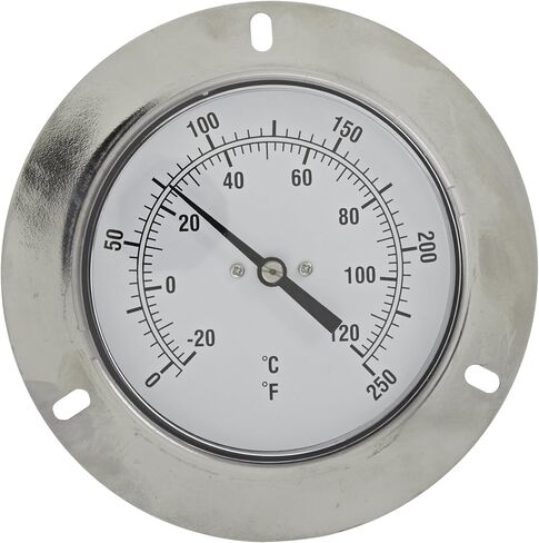 PIC Gauge V35WFF-300 3.5" Dial, 0/300°F, 5ft. Stainless Steel Capillary, Center Back Mount Wide Front Flange Thermometer Anti-Vibration Movement Dash Pot with a Stainless Steel Case, Polycarbonate Lens, and 3" Stainless Steel Plain Bulb in Saudi Arabia