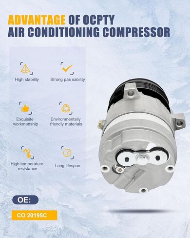 OCPTY تكييف وضاغط للهواء CO 20195C لبويك ليسابر بارك أفينيو ريفييرا لأولدزموبيل 88 LSS ريجنسي لبونتياك بونفيل 3.8L 4.6L 1996-2005 in Saudi Arabia