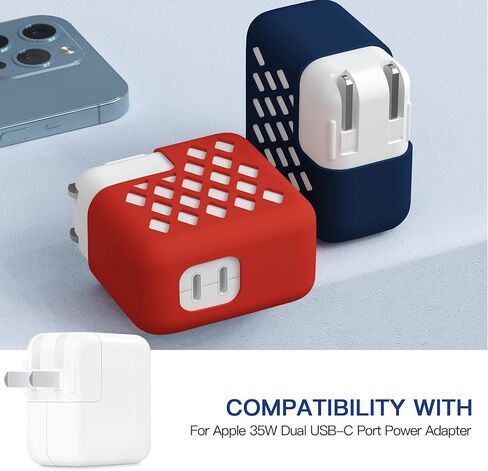 6 Pack Case Compatible with Apple 35W Dual USB-C Port Power Adapter ​​​​​​Case Colorful Cover (Standard) in Saudi Arabia
