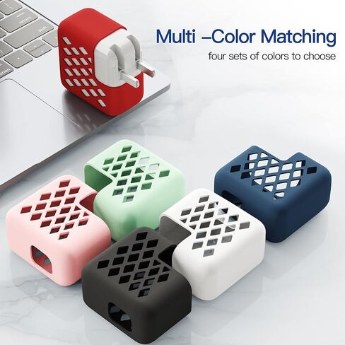 6 Pack Case Compatible with Apple 35W Dual USB-C Port Power Adapter ​​​​​​Case Colorful Cover (Standard) in Saudi Arabia