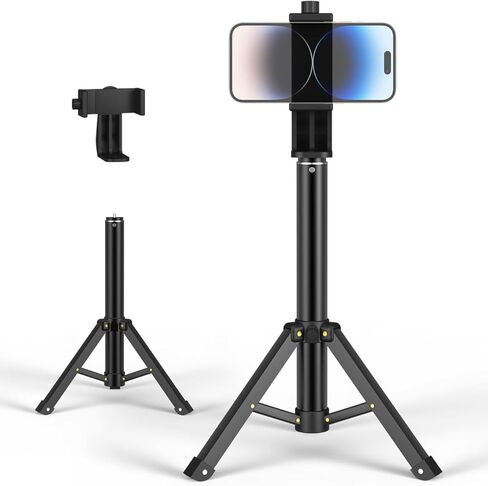 حامل ثلاثي صغير محمول لسطح المكتب، حامل إضاءة LED 12 بوصة للتصوير الفوتوغرافي، حامل ثلاثي محمول خفيف، حامل قابل للطي مناسب للبث واليوتيوب in Kuwait