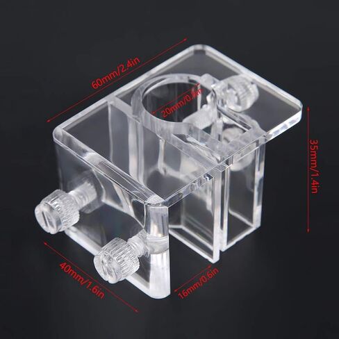 TOPINCN 20mm Adjustable Acrylic Aquarium Water Pipe Holder Water Tube Clamp Fixed Clip Fish Tank Hose Holder Feeding Tube Fixing Clip in Saudi Arabia