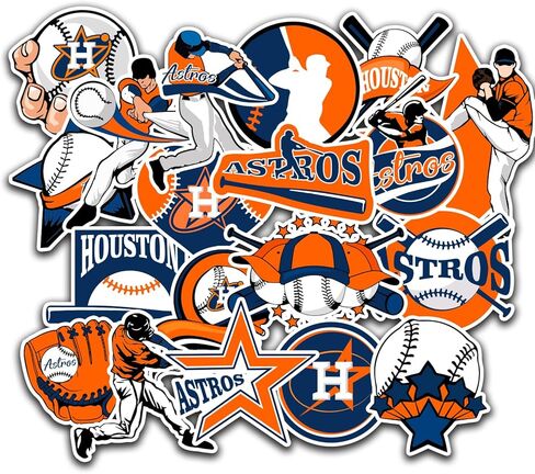 20 PCS American Baseball Stickers for Water Bottle, Laptop, Bicycle, Computer, Motorcycle, Travel Case, Car Decal Decoration Sticker in Kuwait