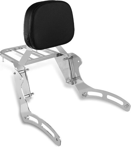 Motorcycle Passenger Backrest Sissy Bar with Luggage Rack for Kawasaki Vulcan 900 VN900 Classic Custom 1996-2023 (Chrome) in Saudi Arabia