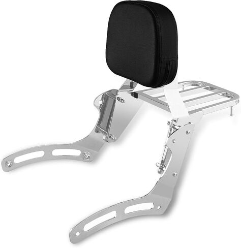 Motorcycle Passenger Backrest Sissy Bar with Luggage Rack for Kawasaki Vulcan 900 VN900 Classic Custom 1996-2023 (Chrome) in Saudi Arabia