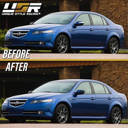 USR UNIQUE STYLE RACING أسود دخان عدسة الأداء مرآة بدوره إشارة الضوء مع إخراج LED العنبر المتسلسل (يسار + يمين) متوافق مع نماذج قاعدة أكورا TL 2007-2008 ونوع S in Kuwait