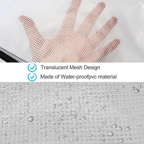 حقيبة شبكية بسحاب، 10 قطع من أكياس المستندات الشبكية بسحاب بلاستيكي مقاس A4، أكياس شفافة بسحاب مقاومة للماء، مجلدات ملفات بسحاب لتنظيم لوازم المكتب المنزلية وتخزين ألعاب الطاولة، 13 × 9.4 بوصة in Kuwait