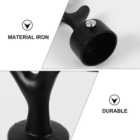 ULTNICE 4 Pcs Curtain Rod Finials Leaf Shaped Curtain Rod End Drapery Rail Pole Head Cap Plug Replacement 28mm in Saudi Arabia
