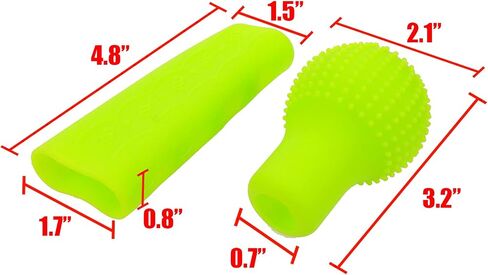 Modengzhe Silicone Hand Brake Lever and Shift Knob Cover Kit, 3D Ball Shape Anti-Slip Design Gear Shifter Knob Protective Case Handbrake Lever Protector (Black) in Saudi Arabia