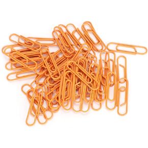 Paper Clips 180pcs, Orange 2.9x0.8cm Paper Clips Bookmarks Cute Paper Clips Small Paperclips for Office School Paper Files Organizing