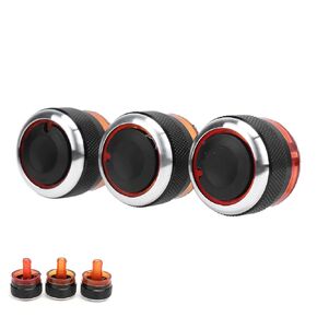 AC Climate Control Knob, 3pcs Car Air Conditioner AC Fan Control Switch Knob Heater Button Replacement for Peugeot 206 206 207