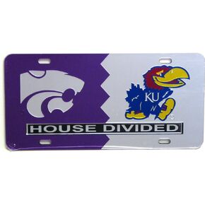 Kansas State / University of Kansas House Divided License Plate