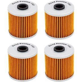 Road Passion Oil Filter for KAWASAKI KLR600 KL600 1984-1990 KLR650 1987-2016 KLR650 CAMO 650 2016 KLR650 NEW EDITION 2014 KL650 TENGAI 1989-1992 (pack of 4)