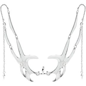 rongji jewelry Cyber Liquid Punk Silver Steel Half Mask - Irregular Steampunk Mechanical Face Accessories for Women and Men