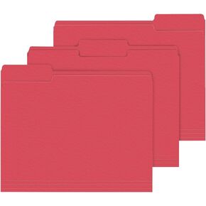 File Folder, PANDRI 120 Pack File Folder, 1/3 Cut Tab, Letter Size, Filing Folder for Office School Business,Red