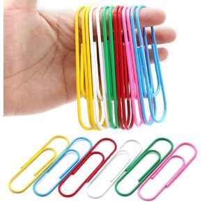 Anvin 30 Pack Paper Clips 4 Inch Large Sheet Holder Mega Paperclips Jumbo Size 10cm Clips Paper Holder for Files Documents Work Organizing Home Office School Supplies(Rustproof and Multicolor)