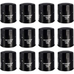 RENKEN RK4476 Oil Filter for PH4967 PH4386 L14476 51394, Pack of 12