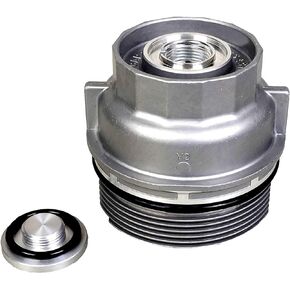 FOKES Oil Filter housing Cover,Compatible with Toyota 4Runner Avalon Camry Fj Cruiser Highlander RAV4 Sienna Tacoma Tundra Venza more. Replace 15620-31060 1562031060 15643-31050(All Aluminum)