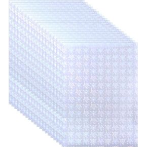 PATIKIL 11.7x8.3" Holographic Sticker Paper, 20Sheets A4 Polypropylene Self-adhesive Transparent Waterproof Laminate Overlay Film for Photo Cards Scrapbook Decorations, Blossom