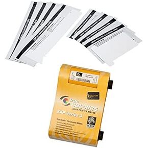 شريط ملون Zebra 800033-840 ومجموعة تنظيف DuraClean DC 105999-302 لطابعة Zebra ZXP Series 3 in Kuwait