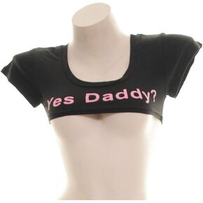 YOMORIO Yes Daddy Crop Top Japanese Lingerie Sexy Anime Cosplay Costume Tank Top