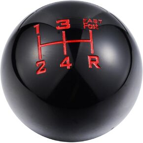 Ball Resin Car Gear Lever Shifter Knob 5 Speed Heavy Vehicle Shift Handle Stick Head for Most Manual Automotive Vehicles (Black)