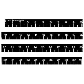 Fish Ruler for Boat, Self-Adhesive Measuring Sticker, Black - Self Adhesive Measuring Ruler Tape, 40 inch Boat Fish Fishing Decal