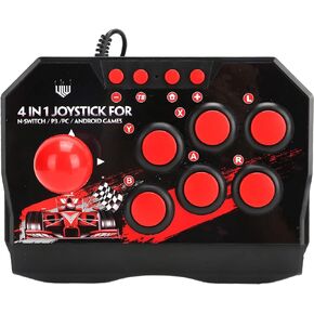 Arcade Fight Stick, Wired Arcade Joystick Universal Portable Arcade Fight Stick Computer Game Controller Accessories for Switch/PC/PS3