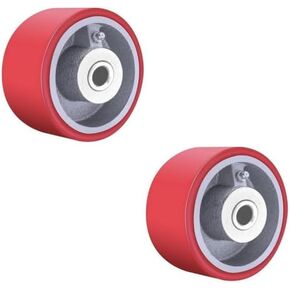 Heavy Duty Casters Wheels 4"5"6"8"DiameterX2"Width Industrial Caster Wheels Polyurethane Wheel with Capacity 800-1,500 lbs/pcs Used in,Trail Jack,Tool Box