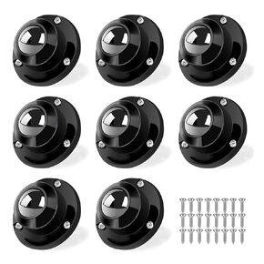 8Pcs Mini Caster Wheels, Self Adhesive Caster Wheels, 360 Swivel Universal Wheel, Low Profile Countertop Appliance Rollers for Kitchen Appliances,Small Furniture(D:40mm)