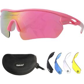 Polarized Sports Sunglasses Cycling Glasses With 5 Interchangeable Lenses Driving Shades For Men & Women