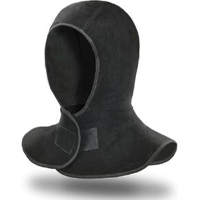 Leaseek Welding Hood, Flame-Retardant Protective Welding Cap with Neck Shoulder Drape, Welding helmet accessories,Head Protection for Men & Women, Black