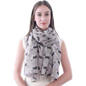 Border Collie Dog Print Women's Scarf Shawl Wrap Lightweight