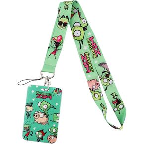 Cartoon Cute Anime Lanyard Keychain, Anime ID Badges Lanyard, Key Lanyard for ID Card Holder, Cell Phone Case