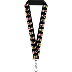 Buckle Down Lanyard-1.0-Classic Mickey Mouse Pose Black