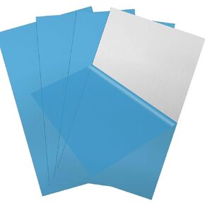 4 Pcs 6061 Aluminum Sheet, 3" x 12" x 1/8" Aluminum Plate Covered with Both Side Protective Film, No Scratches Aluminum Sheet Metal for Industrial, Crafting