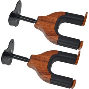 Guitar Wall Mount,Guitar Hook, Guitar Hanger,Auto Lock Guitar Wall Hanger, for Acoustic, Electric, Classical,Cello, Bass Guitar Stand. (Rosewood 2-pcs)