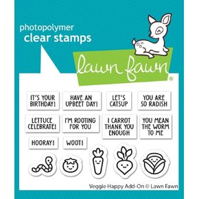 Lawn Fawn LF3342 Veggie Happy Add-On 2X3 Clear Stamp Set