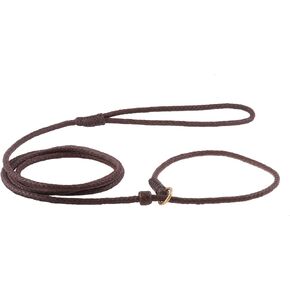 Alvalley Braided Leather Dog Leashes with Stopper - Pet Slip Leads for Dogs - Soft Gentle Leash - Adjustable for Small, Medium, Large & Extra Large Dogs (Black, 4ft Long, 3/16in Thick)