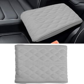Car Center Console Cover, 12.6" x 8.5" Memory Foam Armrest Cushion Protection Pad, Waterproof Leather Auto Center Middle Console Cover Mat, Universal Car Accessory for Most Car