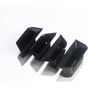 ITrims Car Accessories for Cadillac XT5 2016-2022 Interior Front Rear Door Armrest Organizer Tray Storage Box Plastic Black (for 4 Doors 4PCS)