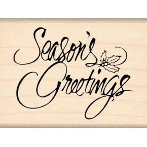 Stamps by Impression Season's Greetings Christmas Rubber Stamp