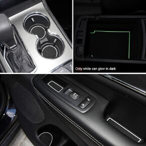 auovo Door Cup Holder Console Liners Inserts Custom Fit for Grand Cherokee 2014-2021 Interior Accessories Anti Dust Mats(18-pcs Set, Black Trim)