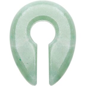 Jade Natural Stone Keyhole Ear Weight Gauge Hanger Earrings